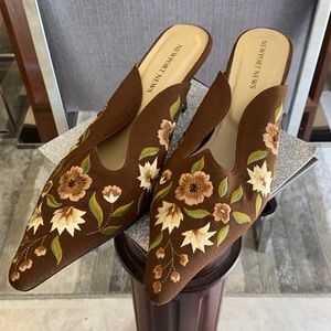 Brown slip on shoes